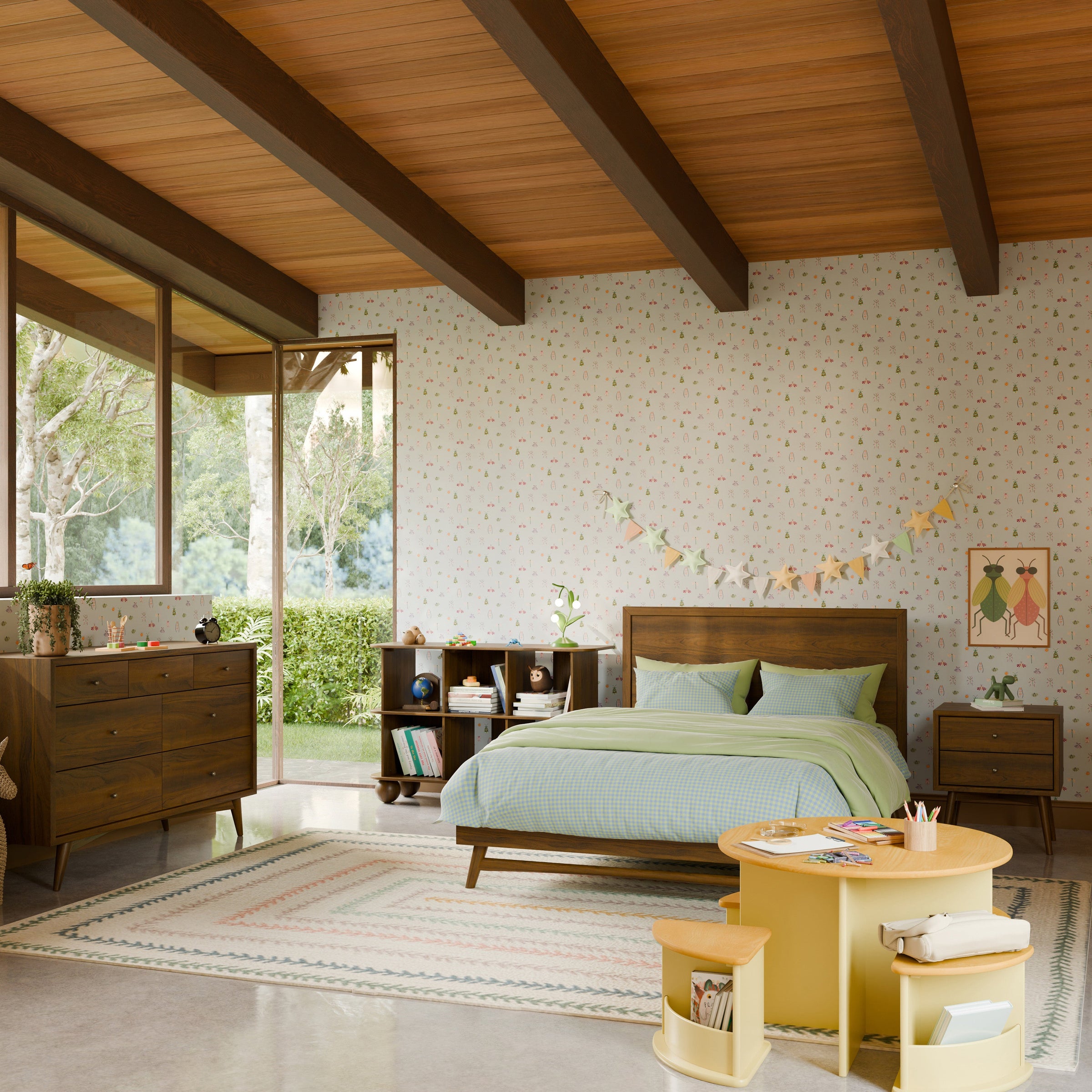 M31720PYHY,Nessa Nesting Play Table in Pale Yellow and Honey