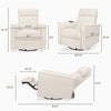 M17183PCMEW,Willa Deluxe Power Glider Recliner w/Heat&Massage in Performance Cream Eco-Weave