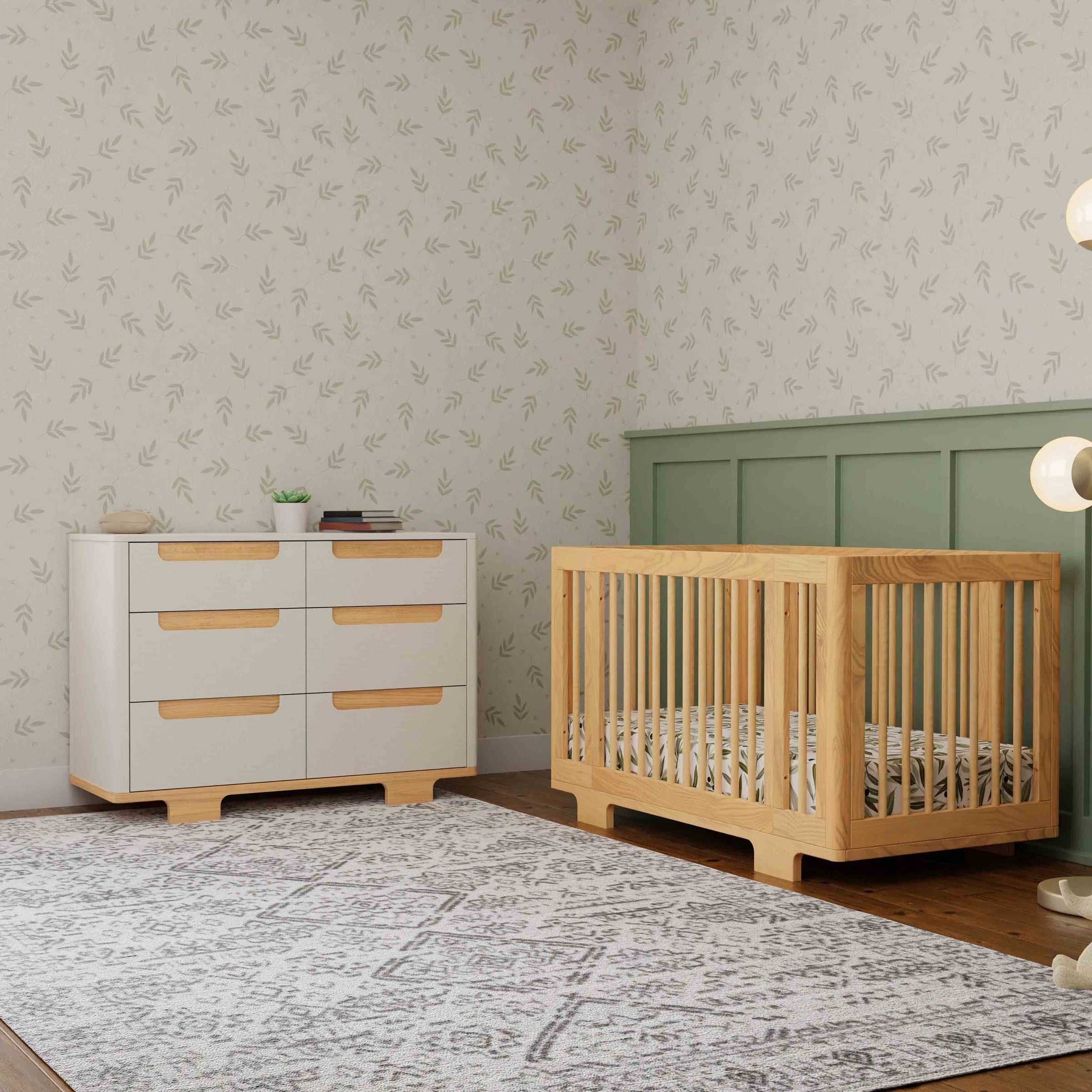 M23426WN,Yuzu 6-Drawer Dresser in White/Natural