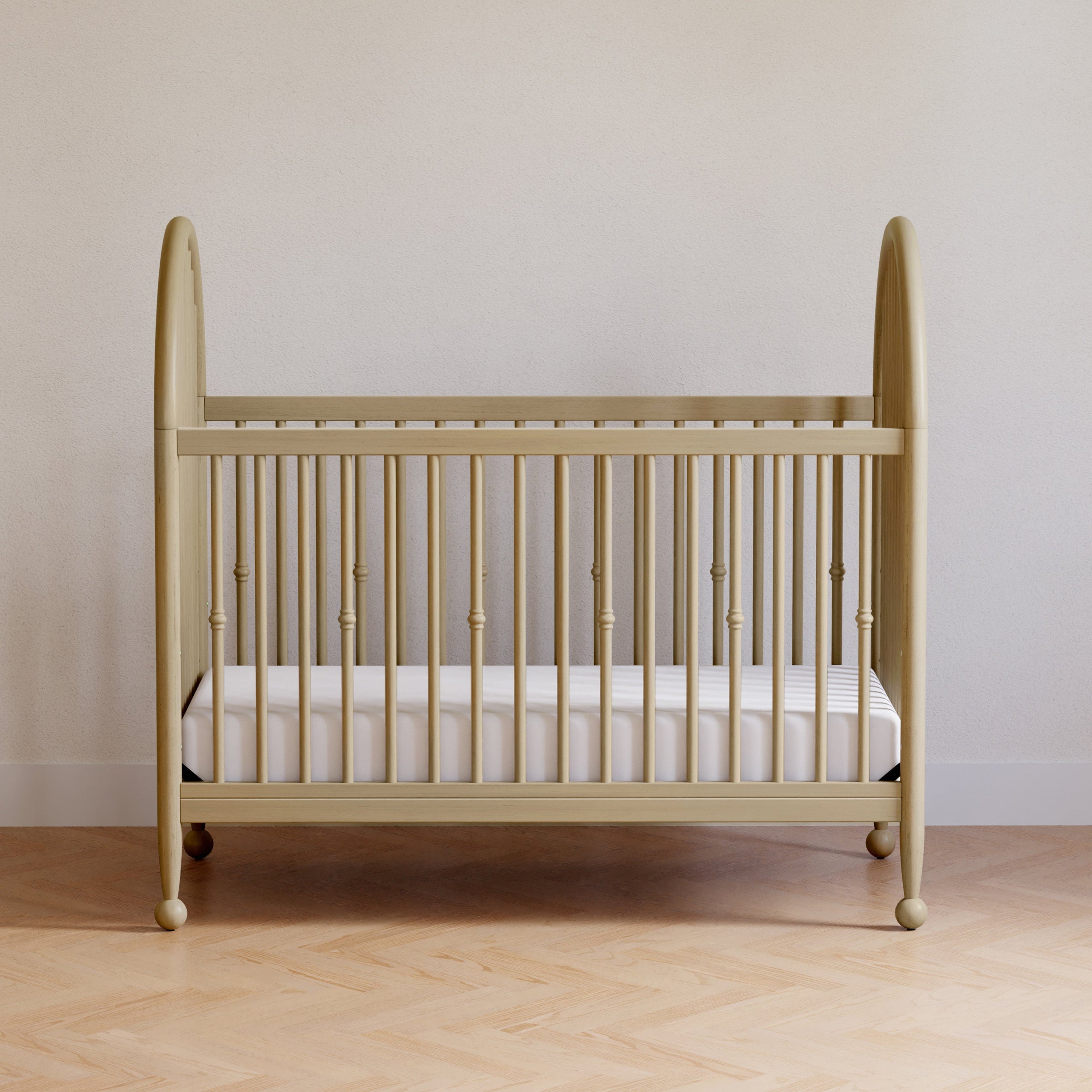 M31401WP,Alouette 3-in-1 Convertible Spindle Crib in Washed Pine