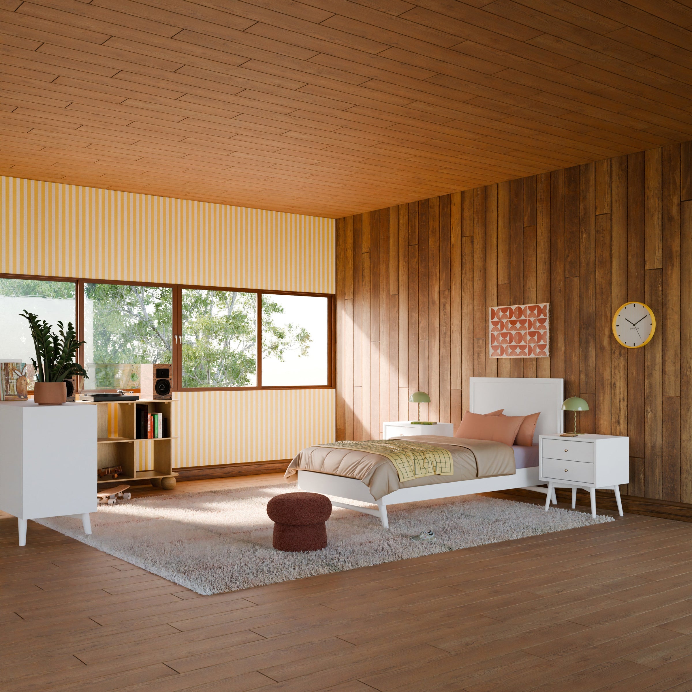 M15960W,Palma Nightstand  Assembled in White