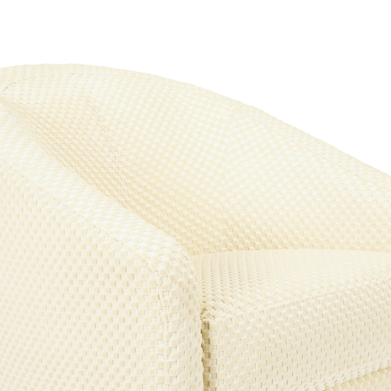 M5887IVCL,Madison Swivel Glider in Ivory Velvet Checker w/ Light Wood Base
