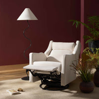 M11286PCMEW,Kiwi Plus Power Glider Recliner w/ Power Headrest in Performance Cream Eco-Weave