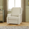 M22286FCSLB,Crewe Electronic Swivel Glider Recliner in Fog Chatham Stripe Performance Eco-Weave w/LB