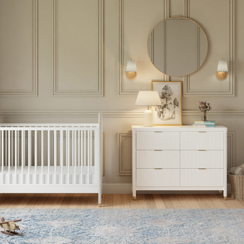 M26716RW,Brimsley 6-Drawer Assembled Dresser in Warm White