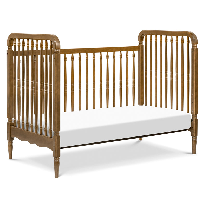 M7101NL,Liberty 3-in-1 Convertible Spindle Crib w/Toddler Bed Conversion Kit in Natural Walnut