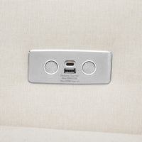 M11288PCMEW,Kiwi Glider Recliner w/ Electronic Control and USB in Performance Cream Eco-Weave