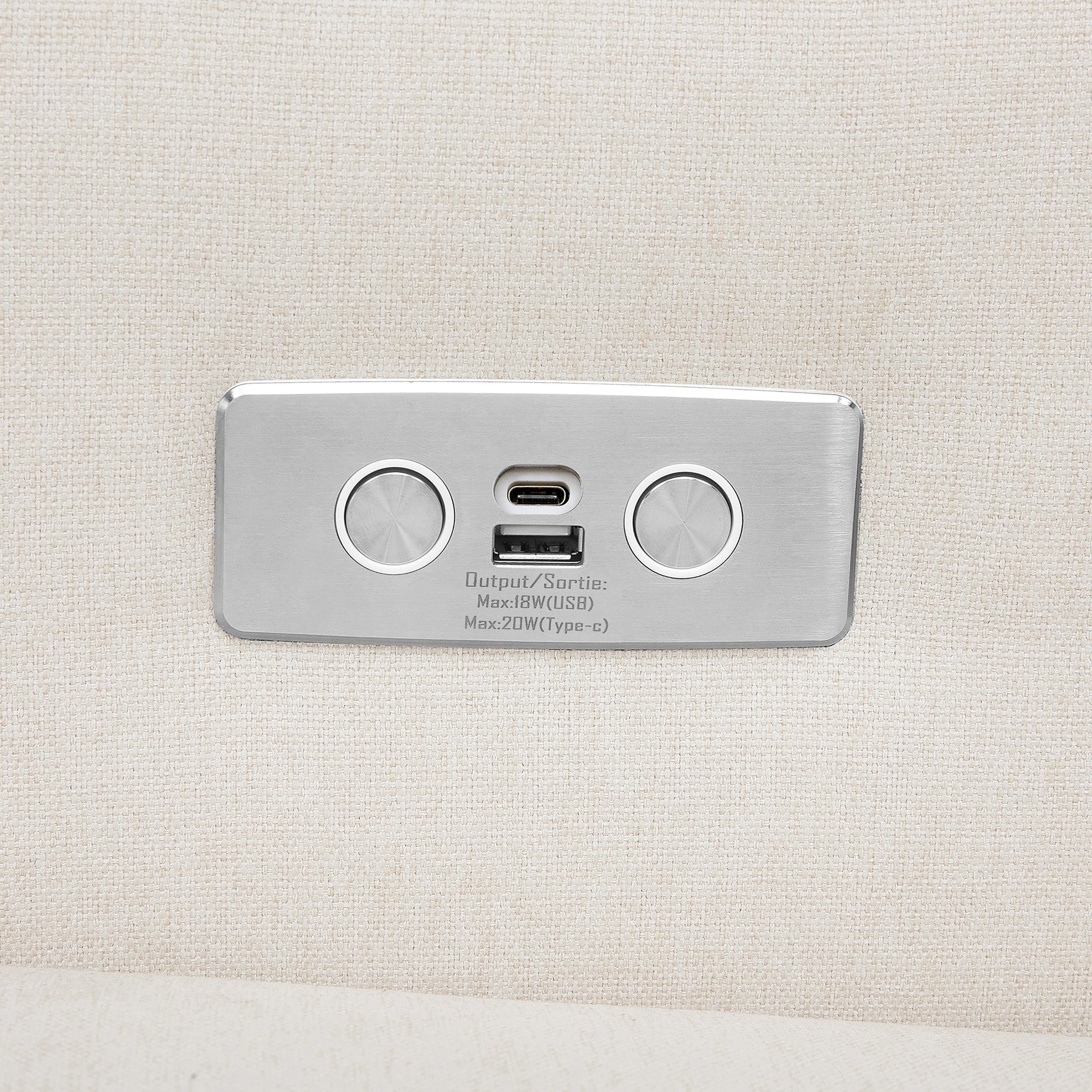 M11288PCMEW,Kiwi Glider Recliner w/ Electronic Control and USB in Performance Cream Eco-Weave