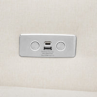 M11288PCMEW,Kiwi Glider Recliner w/ Electronic Control and USB in Performance Cream Eco-Weave