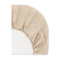 T34336AS,Nate Berkus x Babyletto Mini Crib Sheet in Autumn Stripe