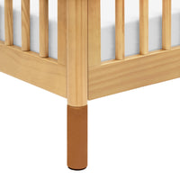M12998HYVTL,Gelato 4-in-1 Convertible Mini Crib and Twin bed in Honey with Vegan Tan Leather Feet
