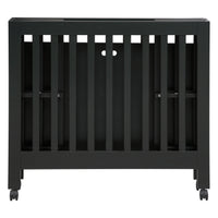 M6698B,Origami Mini Crib in Black Finish