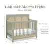 M24801FSPSEW,Eloise 4-in-1 Convertible Crib in French Sage and Performance Sand Eco-Weave