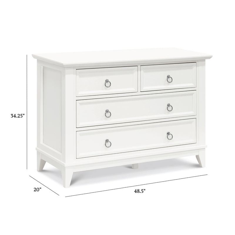 M10716RW,Emma Regency 4-Drawer Dresser in Warm White