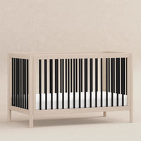 M12901NXB,Gelato 4-in-1 Convertible Crib w/Toddler Conversion Kit in Washed Natural/Black
