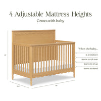 M32301HY,Ambrosia 4-in-1 Convertible Crib in Honey