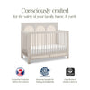 M24801WDFPEW,Eloise 4-in-1 Convertible Crib in White Driftwood and Performance Pearl Eco-Weave