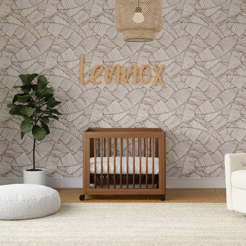 M23401NL,Yuzu 8-in-1 Convertible Crib w/All-Stages Conversion Kits in Natural Walnut