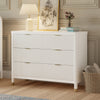 M26716RW,Brimsley Tambour 6-Drawer Assembled Dresser in Warm White
