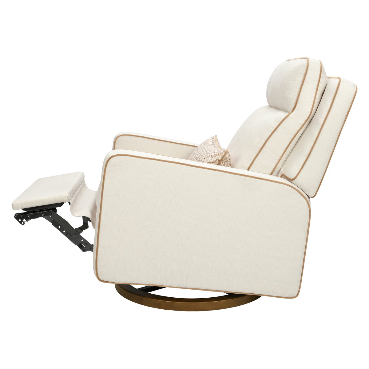 M23082PCMTB,Nate Berkus x Babyletto Sigi Pro Power Recliner in Performance Cream Linen w/Toffee Base