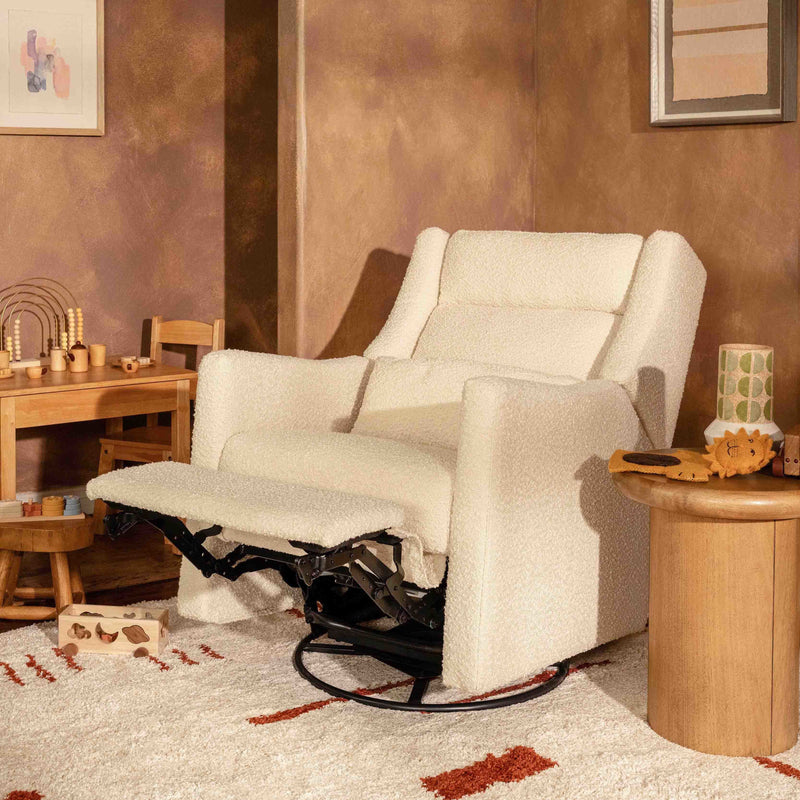 M11286PWB,Kiwi Plus Power Glider Recliner w/ Power Headrest in Performance Ivory Boucle