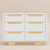M23426WN,Yuzu 6-Drawer Dresser in White/Natural