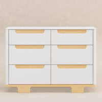 M23426WN,Yuzu 6-Drawer Dresser in White/Natural