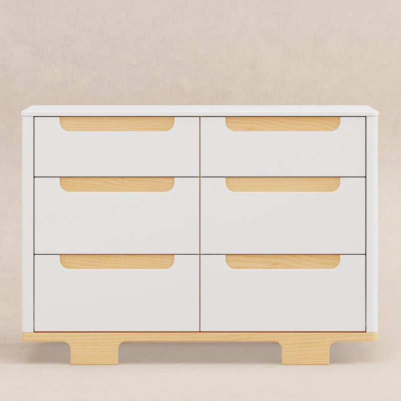 M23426WN,Yuzu 6-Drawer Dresser in White/Natural