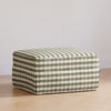 M21785GGH,Crawford Gliding Ottoman in Moss Green Gingham
