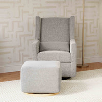 M26385PGEWLB,Kiwi Gliding Ottoman in Performance Grey Eco-Weave w/ Light Wood Base
