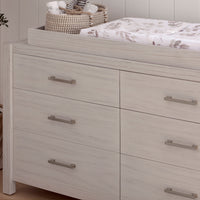 B26416WDF,Hemsted 6-Drawer Assembled Dresser in White Driftwood