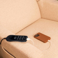 M11283PBEW,Kiwi Deluxe Power Glider Recliner w/Heat&Massage in Performance Beach Eco-Weave