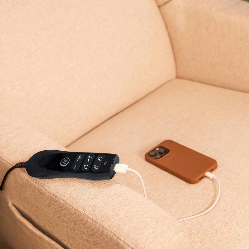 M11283PBEW,Kiwi Deluxe Power Glider Recliner w/Heat&Massage in Performance Beach Eco-Weave