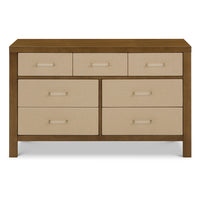 M24816NLPSEW,Eloise 7-Drawer Assembled Dresser in Natural Walnut & Performance Sand Eco-Weave