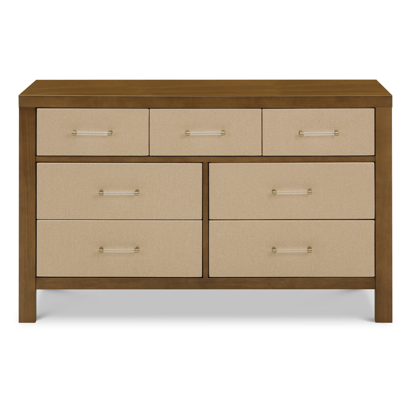 M24816NLPSEW,Eloise 7-Drawer Assembled Dresser in Natural Walnut & Performance Sand Eco-Weave
