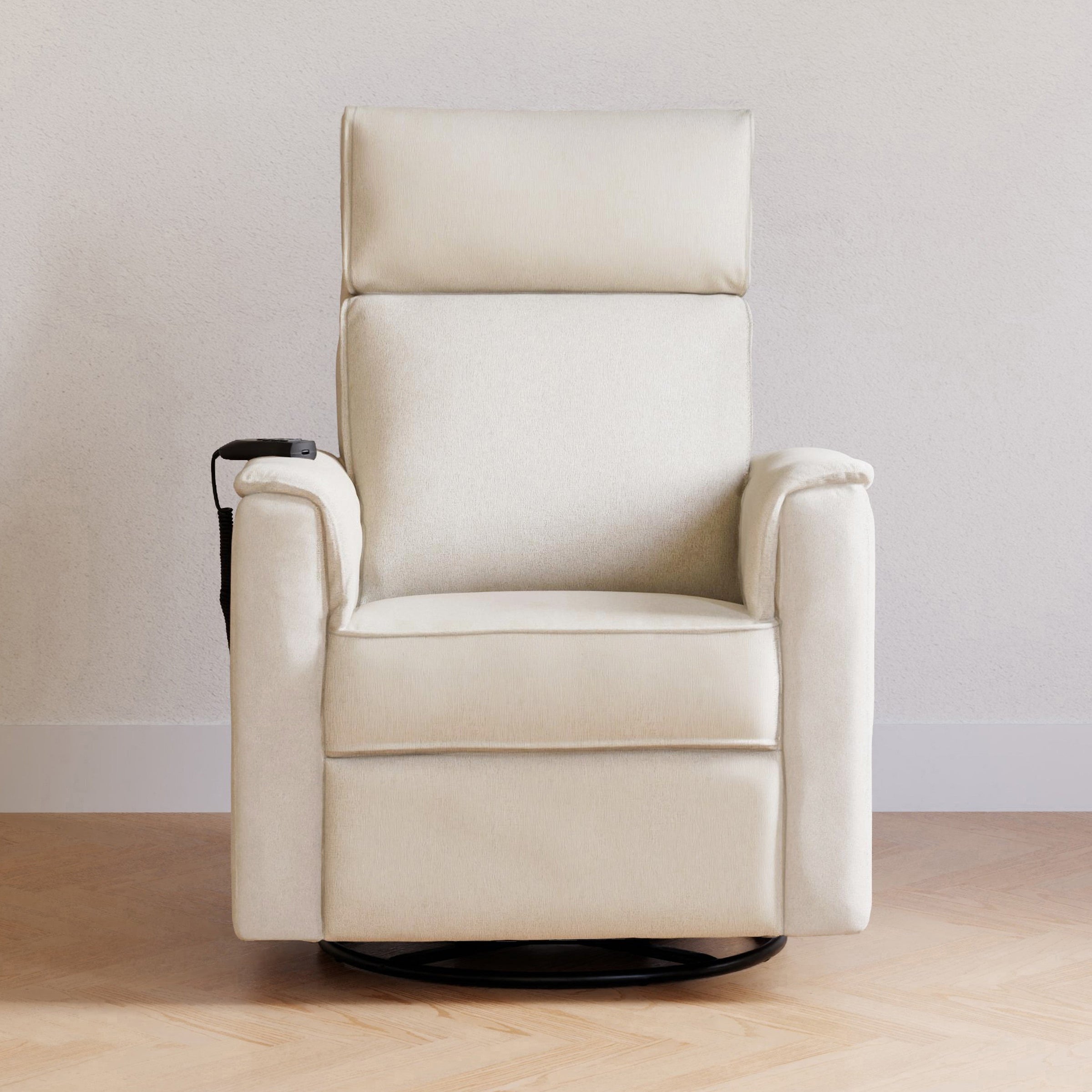 M17183PCMEW,Willa Deluxe Power Glider Recliner w/Heat&Massage in Performance Cream Eco-Weave