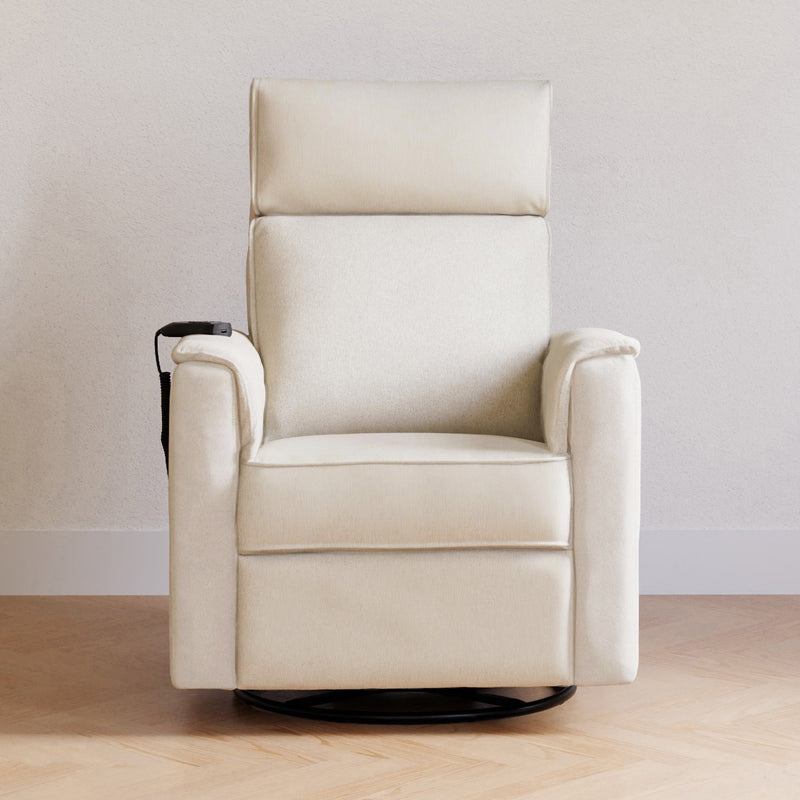 M17183PCMEW,Willa Deluxe Power Glider Recliner w/Heat&Massage in Performance Cream Eco-Weave