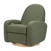 M23188OBLB,Nami Glider Recliner w/ Electronic Control and USB in Olive Boucle w/Light Wood Base