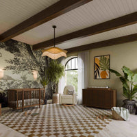 M29880NL,Pogo 8-in-1 Convertible Crib w/All-Stages Conversion Kits in Natural Walnut