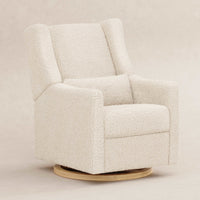 M11288ATLB,Kiwi Glider Recliner w/ Electronic Control and USB in Almond Teddy Loop w/ Light Wood Base