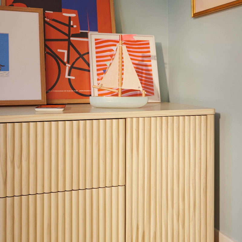 M29816BD,Pogo Tambour Assembled Dresser in Blonde