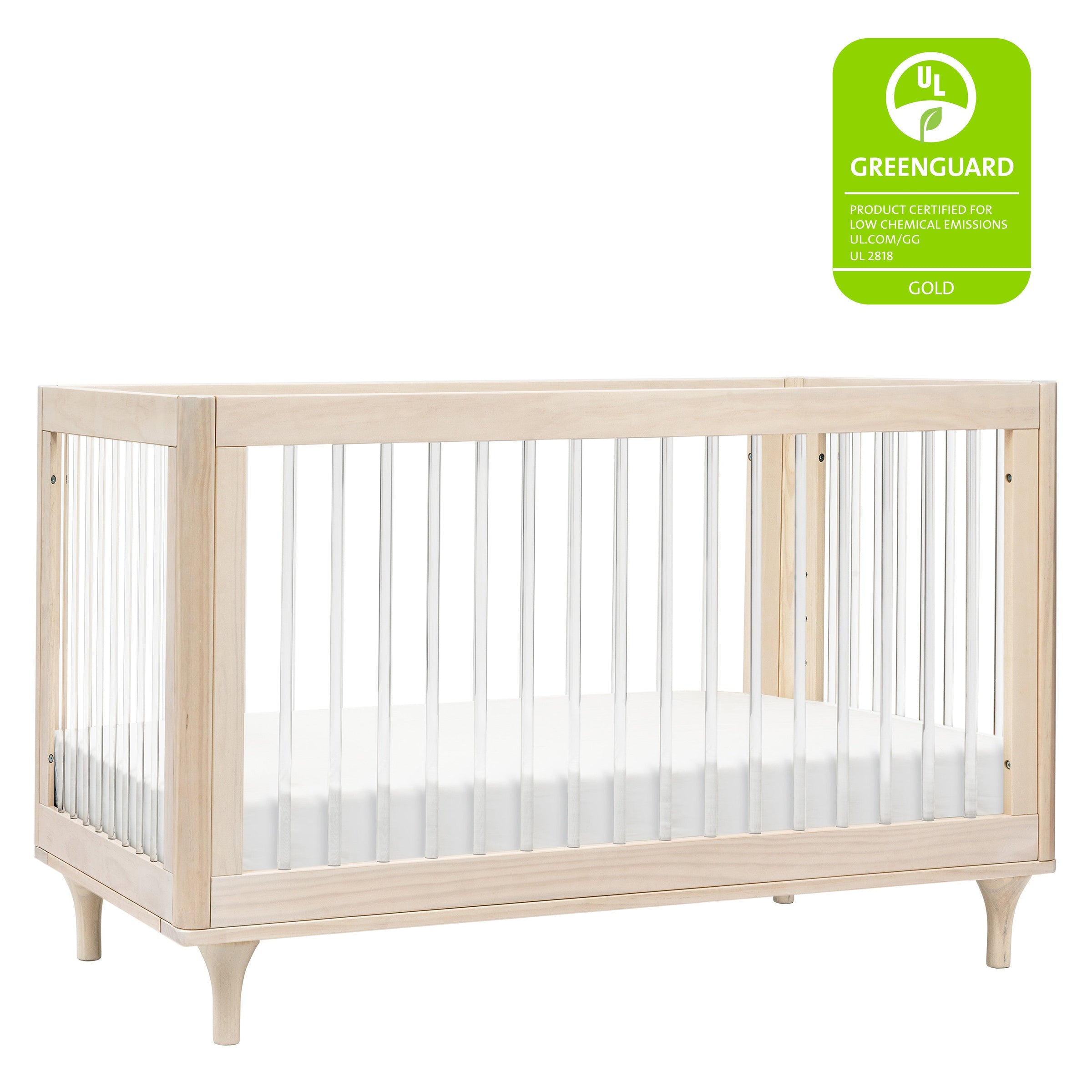 M9001KNX,Lolly 3-in-1 Convertible Crib w/Toddler Conversion Kit in Washed Natural/Acrylic