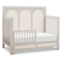 M24801WDFPEW,Eloise 4-in-1 Convertible Crib in White Driftwood and Performance Pearl Eco-Weave