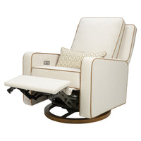 M23085PCMTB,Nate Berkus x Babyletto Sigi Power Recliner in Performance Cream Linen w/ Toffee Base