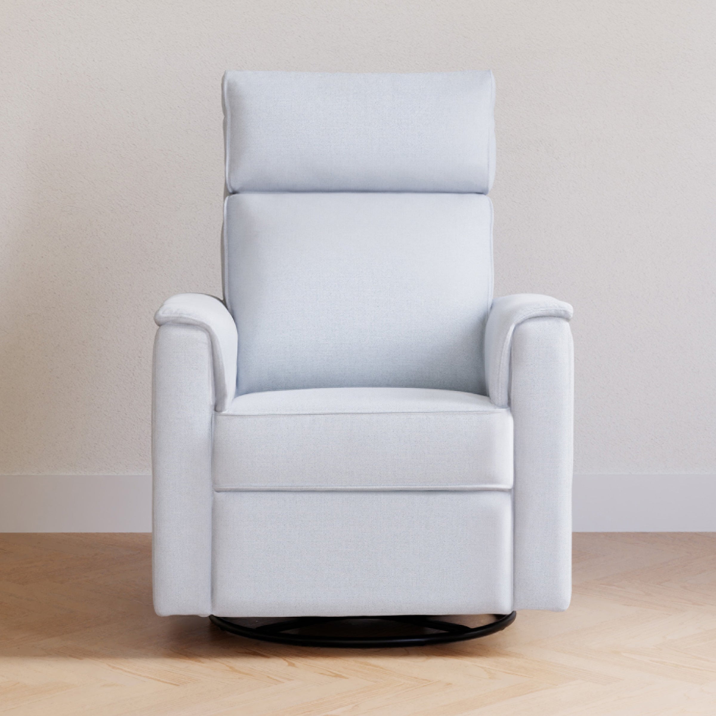 M17182PCET,Willa Pro Power Glider Recliner w/ Power Lumbar in Performance Blue Chambray Eco-Twill