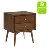 M15960NL,Palma Nightstand  Assembled in Natural Walnut