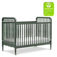 M7101FRGR,Liberty 3-in-1 Convertible Spindle Crib w/Toddler Bed Conversion Kit in Forest Green