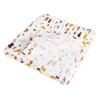 T29138,Terrazzo Muslin Swaddle in GOTS Certified Organic Cotton