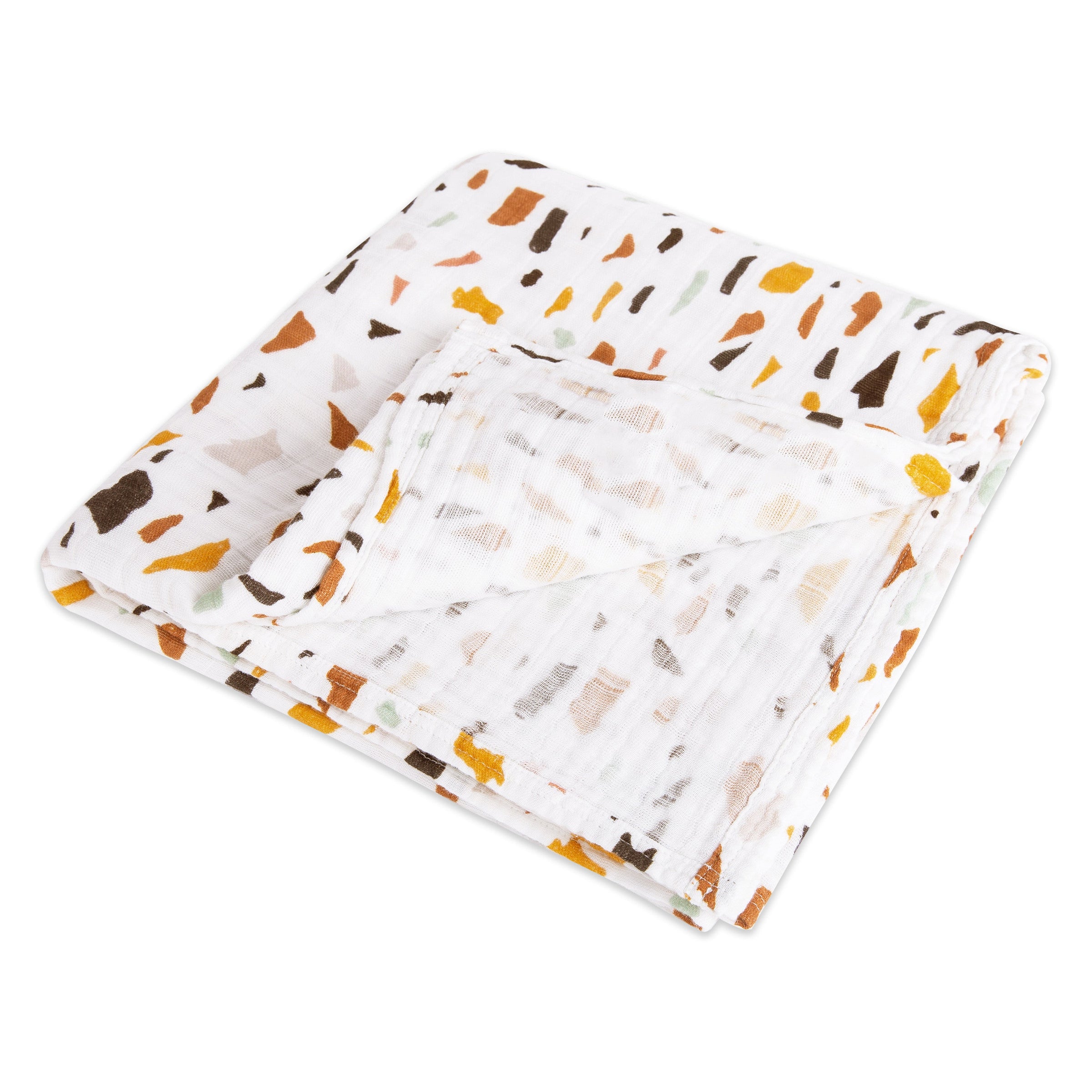 T29138,Terrazzo Muslin Swaddle in GOTS Certified Organic Cotton