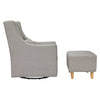 M11287PGEW,Toco Swivel Glider and Ottoman in Performance Grey Eco-Weave w/Natural Feet